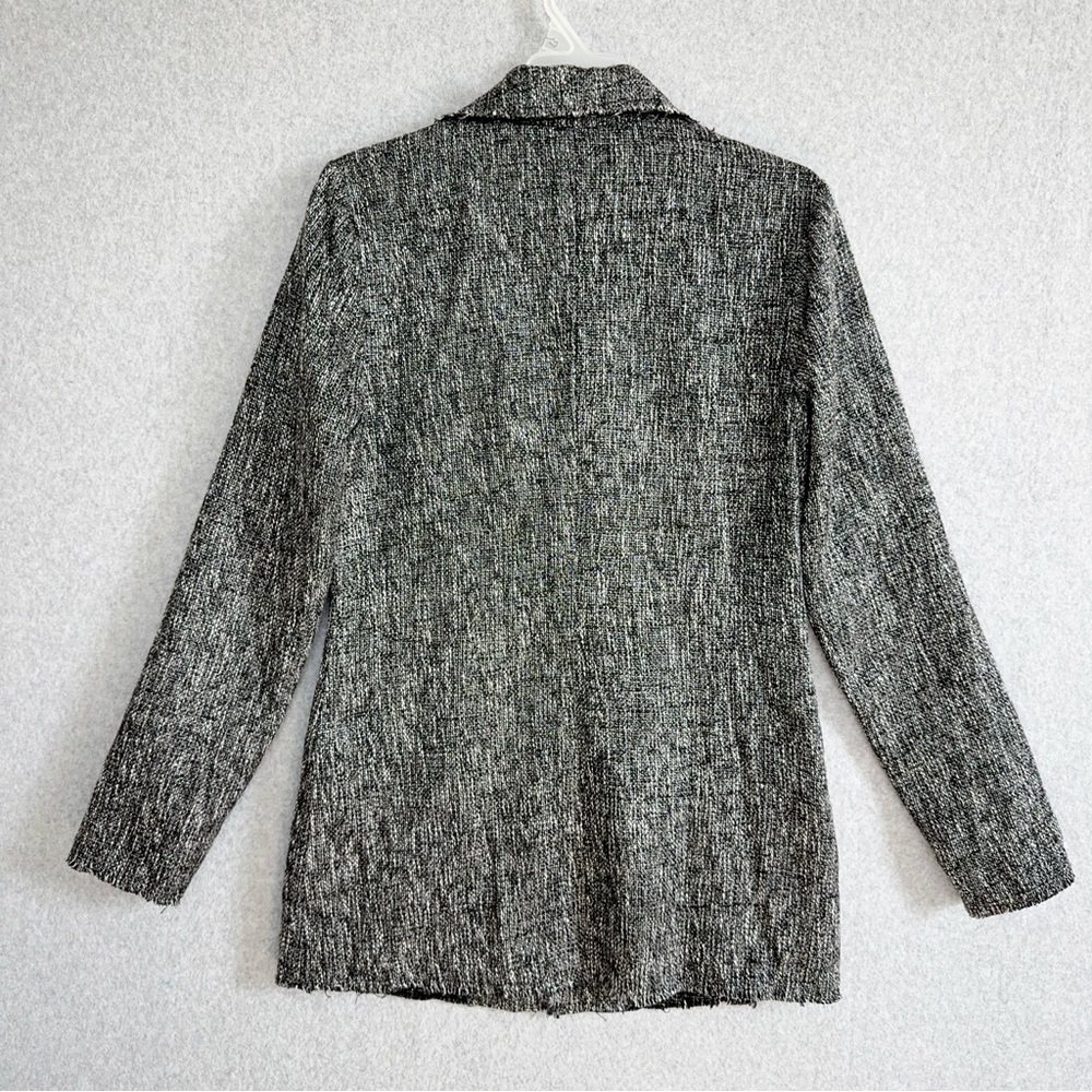 House of Harlow X Revolve Jacket Womens Small Black White Silver Blazer Holiday - Picture 8 of 16